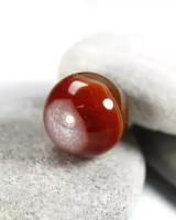Натуральный камень Сердолик для декора, поделок, бижутерии, оранжевый, шар, диаметр 28-30 мм