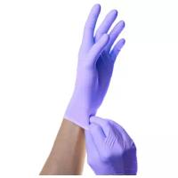 Перчатки смотровые SFM Supersoft Nitrile, 100 пар, размер: M, цвет: фиолетово-голубой