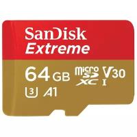 Карта памяти SanDisk Extreme microSDXC Class 10 UHS Class 3 V30 A1 90MB/s