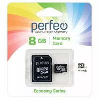 Карта памяти MicroSD 8Гб Perfeo PF8GMCSH10AES