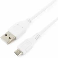 Кабель USB 2.0 Pro Cablexpert CCP-mUSB2-AMBM-W-1M, AM/microBM 5P, 1 м, экран, белый