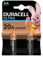 Батарейки комплект 2 шт, DURACELL Ultra Power, AA (LR06, 15А)