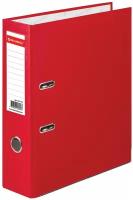 Папка-регистратор BRAUBERG с покрытием из ПВХ, 80 мм, с уголком, красная, 4 шт