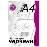 Папка для черчения Лилия Холдинг студенческая с вертикальной рамкой 29.7 х 21 см (A4), 180 г/м², 10 л