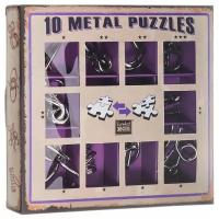 Набор из 10 металлических головоломок (зеленый) / 10 Metal Puzzles green set