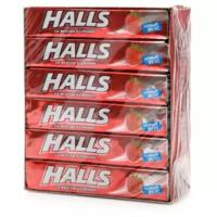 HALLS Карамель леденцовая, Клубника, Шоубокс, 25г*12 шт