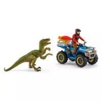 Игровой набор Schleich Побег на квадрацикле от велоцираптора 41466, 5 дет