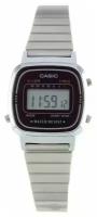 Наручные часы CASIO Японские наручные часы CASIO COLLECTION LA-670WA-4, бордовый, серебряный