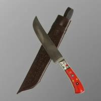 Нож туристический, Нож Пчак Шархон - Большой, эбонит, сухма, гарда мельхиор. ШХ-15 (17-19 см)