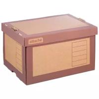 Attache Архивный короб со съемной крышкой, гофрокартон, 410х328х263 мм, коричневый