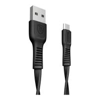 CAMZYB01 BASEUS CAMZY-B01_кабель micro USB черный плоский 1м 2А!