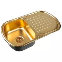 Накладная кухонная мойка ZorG Sanitary PVD SZR-7749 BRONZE, 77х49см, нержавеющая сталь