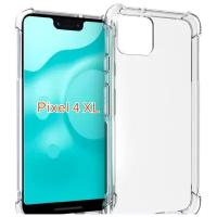 Чехол панель накладка MyPads для Google Pixel 4 XL с защитными заглушками с защитой боковых кнопок с усиленными углами силиконовая прозрачная