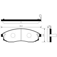 Дисковые тормозные колодки передние SANGSIN BRAKE SP1256 (4 шт.)