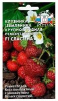 Клубника ремонтантная Сластена F1 15 шт, раннеспелый сорт, отличается крупными плодами с сочной мякотью. Подходит для открытого и защищенного грунта