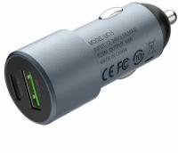 Автомобильное зарядное устройство Momax UC15 38W Dual Port Car Charger PD 3.0 QC 3.0 Space Gray (UC15E)