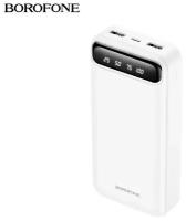 Внешний аккумулятор 20000mAh 2USB 2.0A Li-pol батарея LED Borofone BJ14A White