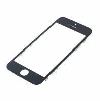 Стекло модуля + рамка для Apple iPhone 5S, черный, AA