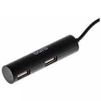 Разветвитель USB Buro BU-HUB4-0.5R-U2.0 4порт. черный