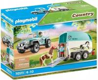 Конструктор Playmobil Джип с трейлером для лошади (Car with Pony Trailer), арт.70511