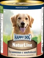 Консервы Happy Dog Natur Line Телятина с индейкой - консервы для собак, 0,97 кг