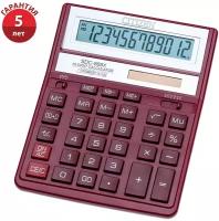 SDC-888XRD Калькулятор настольный Citizen SDC-888XRD, 12 разрядов, двойное питание, 158*203*31мм, красный