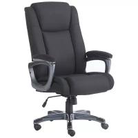 Компьютерное, офисное, удобное, кресло для руководителя с подлокотниками Brabix Solid HD-005, нагрузка до 180 кг, черное, 531822