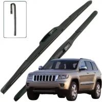 Дворники Jeep Grand Cherokee (4) WK2 Джип Гранд Чероки 2010 2011 2012 2013 Щетки стеклоочистителя гибридные к-т 2шт, 550мм-530мм