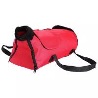Ветеринарная сумка-фиксатор для животных весом 4-6 кг, размер L (41x17x15см ) цвет красный