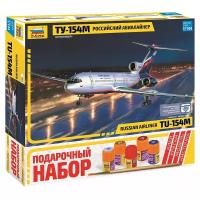 Сборная модель ZVEZDA Российский авиалайнер ТУ-154М (7004PN) 1:144