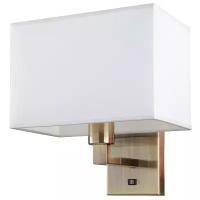 Бра Arte Lamp Hall A9248AP-1AB, E27, 40 Вт, кол-во ламп: 1 шт., цвет арматуры: бронзовый, цвет плафона: белый