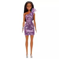 Кукла Barbie Сияние моды, T7580 в фиолетовом платье вариант 1