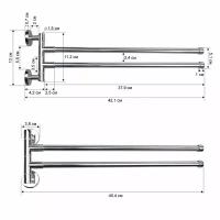 Полотенцедержатель поворотный (2 крючка) CS-904