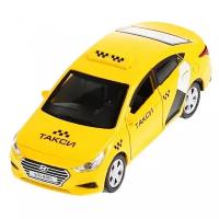 Машинка ТЕХНОПАРК Hyundai Solaris Такси (SOLARIS2-12TAX) 1:32, 12 см, желтый