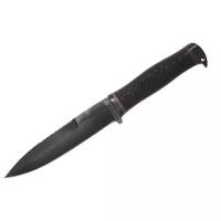 - Нож Мирный (сталь Х12мф), черный, рукоять резина