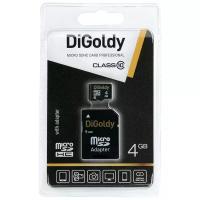 Карта памяти Digoldy microSDHC 4 ГБ Class 10, V10, A1, UHS-I U1, 1 шт., черный