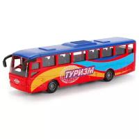 Автобус ТЕХНОПАРК Туризм рейсовый (SB-16-05) 1:76, 3 см, голубой/красный