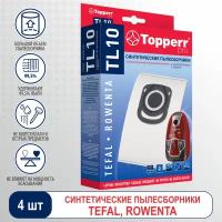 Topperr Пылесборник для пылесоса Tefal, Rowenta (ZR200540.720.940), 4 шт. + 1 фильтр, TL 10