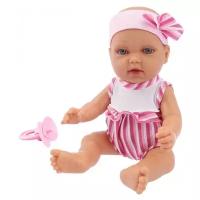 Пупс 1 TOY Baby Doll в полосатом боди, 28 см, Т14112