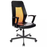 Кресло офисное Easy Chair 225 PTW к/з черный, сетка оранжевая (TW38-3)