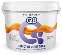 Краска для стен и потолка водно-дисперсионная Formula Q8, матовая, белая, 13 кг