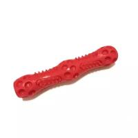 Игрушка для собак палка массажная мягкая резина 27 х 5 см (Красная)