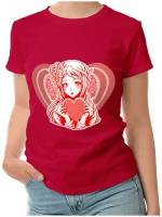 Женская футболка «Девушка с сердцем»