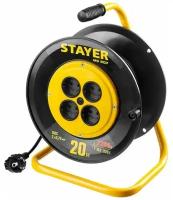 Удлинитель на катушке STAYER ПВС 2х0.75 20м 2200Вт