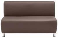 Секция дивана Классик, темно-коричневый, экокожа, 2х-местная