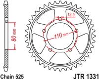 JT Звезда цепного привода JTR1331.42ZBK