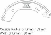 Колодки задние барабанные, SA132 Sangsin Brake SA-132