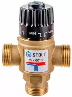 STOUT SVM-0120-166020 STOUT Термостатический смесительный клапан для систем отопления и ГВС 3/4