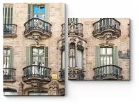 Модульная картина Фасад Дома Кальвета, Барселона60x45