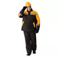 Куртка зимняя Стандарт (тк.Оксфорд), черный/оранжевый, размер: (60-62; 182-188)